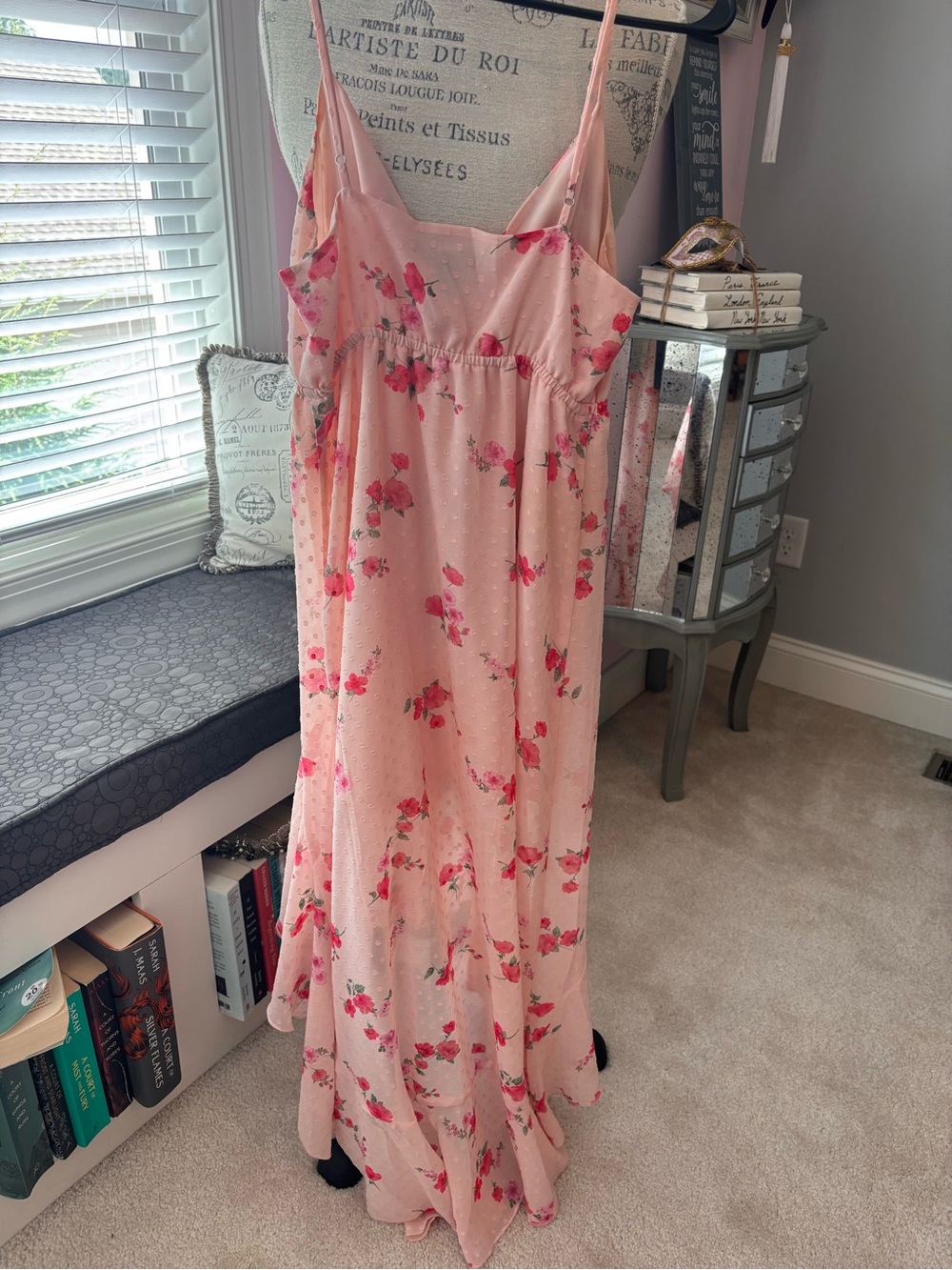 Forever 21 Pink Floral Maxi Slip Dress